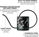 Watering Can for Indoor House Plants - Cute Decorative Metal Gardening Small Water Can for Houseplants & Flowers with Long Spout - 1.5L 51floz 0.4 Gallon (Hummingbird Black) by GreenHaven Gardens