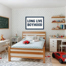 Toddler Boy Room Decor, Long Live Boyhood Banner Wall Hanging, Boys Room Wall Decor Banner Flag, Wall Flag Playroom Nursery Toddle Room Boys Room Decor Classroom Decorations, Banner for Room by TinyTreasures Baby Boutique