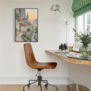 Small town scenery poster on the bank of the mountain stream is suitable for living room bedroom and office natural oil painting poster by CozyNest Decor