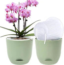 QCQHDU 2 Pack Orchid Pots with Holes for Repotting, Double-Layer and Self Watering Orchid Pot with Good Air Circulation by GreenHaven Gardens