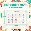 Number Banner Playroom Decor Wall Hanging, Educational Banner Flag, Numbers 1-20, Multi 0191, 28.520 inches by TinyTreasures Baby Boutique