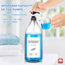 GMISUN Laundry Detergent Soap Dispenser, Liquid Laundry Detergent Dispenser, Container for Farmhouse Room Decor, Organizer for Liquid DetergentSoftenerBleach Storage Bottle(64 Oz Set of 4) by CozyNest Decor