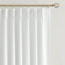 Vision Home White Pinch Pleated Full Blackout Curtains Thermal Insulated Window Curtains 63 inch for Living Room Bedroom Room Darkening Pinch Pleat Drapes with Hooks Back Tab 2 Panel 40" Wx63 L by CozyNest Decor