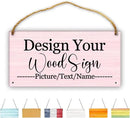 Personalized Rustic Wooden Sign, Custom Plaque Wall Hanging, Art Wood Board Sign for House, Customized Name Sign, Gifts for Family Members Teachers Friends 11.8x5.9 inch by CozyNest Decor