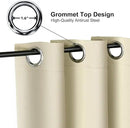 ChrisDowa Small Window Curtains 40 inches Long for Bedroom - Grommet Short Thermal Insulated Room Darkening Curtains for Kitchen (2 Panels, Beige, 29 x 40 Inch) by CozyNest Decor