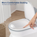 2-in-1 Toddler Potty Training Toilet - Larger Potty Chair & Detachable Training Seat for Boys & Girls Ages 1-3 with Flushing Sound, Wipes Storage, Toilet Paper Holder - Grey by TinyTreasures Baby Boutique