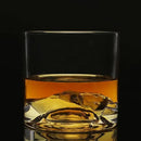 Mont Blanc Heavy Crystal Whiskey Glasses Gift Set of 2, Thick Freezable Bourbon Glass 1lb Each, Premium Whiskey Gifts for Men, Frozen Crystal Chills Cocktails, 10 oz by CozyNest Decor