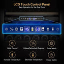 24 Inch Wine Cooler Fridge Dual Zone, Professional Large Capacity High Wine Refrigerator with Powerful Compressor, Quiet Operation and Elegant Design-KMHJ408D by CozyNest Decor