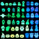 58 Pcs Halloween Luminous Mini Figures Glow in Dark Tiny Resin Figures Set Fairy House Diorama Accessories Halloween Pumpkin Ghost Skull Ornament for Garden Dollhouse Craft DIY(Ghost) by GreenHaven Gardens
