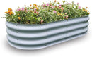 Gardmax Galvanized Raised Garden Bed, Lightweight Planter Boxes Outdoor with Easy Assembly, Large Garden Bed for Vegetables, Fruits, Flower Silver by CozyNest Decor