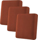 H.VERSAILTEX Super Stretch Individual Seat Cushion Covers - Sofa & Couch Cushion Slipcover Sets - Thick Jacquard Textured Twill Fabric (3 Piece, Rust) by CozyNest Decor