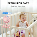 AMACOOL Battery Operated Stroller Fan Flexible Tripod Clip On Fan with 3 Speeds and Rotatable Handheld Personal Fans for Car Seat Crib Bike Treadmill (Pink) by TinyTreasures Baby Boutique
