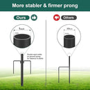 Barcetine 4-Pack Ground Flag Pole Kit - 8.5FT Tangle Free with Anti-Tip Stand Prong -1 inch Heavy Duty Portable Inground Flag Holder for Yard Garden Outdoor, Bonus 3x5 US Flag, Black by GreenHaven Gardens