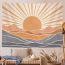 Lunerfex Boho Sun Tapestry Sunset Wall Tapestry, Mountain Tapestries for Bedroom 80s Tapestries Wall Hanging for Bedroom Living Room Decor Boho-3 60"x80" by CozyNest Decor