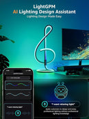 Lepro TB2 AI Smart Table Lamp, RGB+IC Addressable LED Lamp Alexa Google Enable, APP Control Color Changing Modern Spiral Lamp No Remote, Music Sync, AI Generated Lighting LLM,2.4 GHz WiFi/Bluetooth by TinyTreasures Baby Boutique