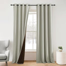 NICETOWN Plylux Blackout Curtains 95" Long for Office Dining Room, Thermal Insulated Sound Reducing Light Block Curtain Panels for Bedroom Modern Room Decorative (52" Wide, 2 Pieces, Sand) by TinyTreasures Baby Boutique