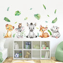 Tanlaby Jungle Animals Wall Stickers Cartoon Woodland Animal Wall Decals Zebra Forest Peel and Stick Art Sticker for Baby Nursery Kids Bedroom Playroom Daycare Classroom Decor by TinyTreasures Baby Boutique