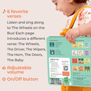Calis Books The Wheels on The Bus Book | New Rechargeable Musical Book, No More Batteries | Books for 1 Year Old | Wheels on The Bus Toy | Musical Book for Toddlers 1-3 | Musical Toy for Toddlers by TinyTreasures Baby Boutique