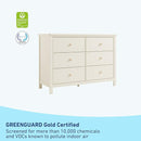 Graco Sasha 6 Drawer Dresser (Frosted Oat) – GREENGUARD Gold Certified, Wood Storage for Nursery or Kids’ Room, Safe Interlocking Drawer System & Easy Assembly with Pre-Installed Tracks by TinyTreasures Baby Boutique