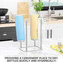 Water Bottle Drying Rack, Stainless Steel Bottle Dryer Rack, Baby Bottles Rack Dryer, Cup Drying Rack, Reusable Bag Drying Stand, Kitchen Stand Holder for Glass Bottles, Water Cups, Plastic Bag by TinyTreasures Baby Boutique