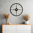 pluviart Rain Minimalist Metal Wall Clock, Modern Black Metal Wall Clock, Silent Non-Ticking Decorative Clock for Living Room, Kitchen, Office, Industrial-Style Wall Decor, Easy to Hang (19,3") by CozyNest Decor