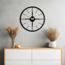 pluviart Rain Minimalist Metal Wall Clock, Modern Black Metal Wall Clock, Silent Non-Ticking Decorative Clock for Living Room, Kitchen, Office, Industrial-Style Wall Decor, Easy to Hang (26,8") by CozyNest Decor