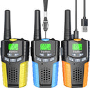 Walkie Talkies for Kids Rechargeable,Toys for Boys and Girls Ages 3-12, 3 Pack Long Range 2-Way Radios, Birthday Gifts,Christmas Stockings, Outdoor Play, Family Games, Hiking Camping Gear by TinyTreasures Baby Boutique