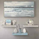 Sorbus Floating Shelves - 3 Pack 16 Inch Rustic & Blue Wall Shelves for Bedroom, Kitchen, Living Room, Bathroom Shelves, Home Decor, Office - Floating Shelf for Trophy, Books, Frames by CozyNest Decor