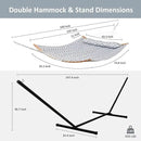 SUNCREAT Hammocks for Outside with Stand, Freestanding Hammock with Frame, 450 lbs Capacity, Grey Pattern by GreenHaven Gardens