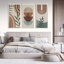 IARTTOP Large Abstract Geometric Wood Boho Wall Art Boho Wall Decor Set Mid Century Modern Wooden Wall Decor Bohemian Wall Art For Bedroom Living Room Office 16"x32" by CozyNest Decor