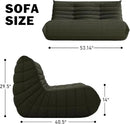 Bean Bag Chair, Loveseat Fireside Chair Bean Bag Sofa Large Bean Bag Chair for Adults, 2 Seater Bean Bag Chairs for Teens with High Density Comfortable Foam, Bean Bag for Living Room, Bedroom (Green) by CozyNest Decor