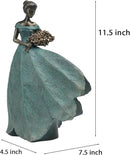 Guichifun Fairy Statue Collection Home Decoration - Leaf Angel Girls Resin Modern Table Decor for Living Room Office Sculpture Decor for Women Indoor Rustic Figurines Gift 5 x 3 x 7.5 Inch by GreenHaven Gardens