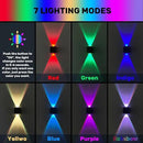 2LEDs Multi-Color Solar Wall Lights, Up and Down Lighting Solar Outdoor Light Waterproof IP65, Solar Fence Light for Yard Garden Garage (4 Pack) by GreenHaven Gardens