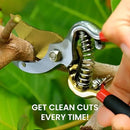 GARDEN GURU Indestructible Titanium Garden Clippers - Professional Bypass Hand Pruner Pruning Shear with Comfort Grip Handles for Gardening, Trimming, and Yard Work - Hardened Steel & Titanium Blade by GreenHaven Gardens