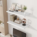 32" Floating Shelves for Wall, 12" Deep Slim White Floating Shelves, Wall-Mounted Shelves for Bedroom, Living Room, Kitchen, Bathroom - Set of 2 by CozyNest Decor