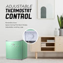 IBCR17MNT Compact, Energy Star Certified Small, Single Door Mini Fridge with Freezer Refrigerator, Standard (1.7 cu ft), Mint Green by CozyNest Decor