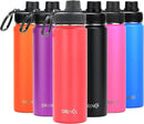 DRINCO Stainless Steel Water Bottle Spout Lid Vacuum Insulated Double Wall Water Bottle Wide Mouth (40oz 32oz 22oz 18oz 14oz) Leak Proof Keeps Cold or Hot (22 oz, 22oz Barn Red) by CozyNest Decor