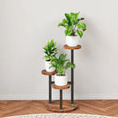 Bamworld 3 Tier Plant Stand Indoor Small Plant Shelf Outdoor Metal Tall Flower Holder Table Support Rack Garden Accessories for Plant Lovers(Brown) by GreenHaven Gardens
