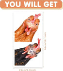 Funny Chicken Wall Decals - Peel & Stick - 2 Hens Head Window Cling - Cute Chicken Window Stickers - Gift Decal by CozyNest Decor