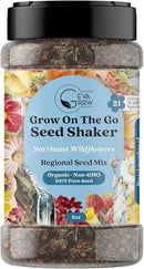 on The Go Regional Wildflower Seed Shaker - Northeast USA Wildflowers - 100% Pure Seed - Organic, Non-GMO - 21 Wildflower Variety Seeds of Annual & Perennial, 2oz by GreenHaven Gardens