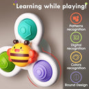 ALASOU 3PCS Pop Suction Cup Spinner Toys for 1 Year Old Boy Girl|Novelty Spinning Tops Toddler Toys Age 1-2|Sensory Baby Bath Toy for Toddlers 1-3|12 18 Months Boy Birthday Gift for Infant by TinyTreasures Baby Boutique