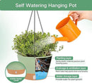 QCQHDU 2 Pack 10 inch Hanging Planters for Indoor Plants, Outdoor Hanging Baskets, Self Watering Pots with Drainage Holes & Removable Tray (Green, 10 inch) by GreenHaven Gardens