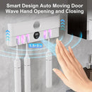 Electric Toothbrush Holder and Cleaner Auto Cleaning and Drying Toothbrushs in Circle Wall Mounted for Bathroom Accessory Auto Open/Close Cover Rechargeable Home Gadgets by CozyNest Decor