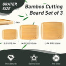 3 packs Bamboo Cutting Board Set Non Slip Feet Over Sink For Kitchen Meal Prep & Serving Brides Her Wedding Day Bridal Shower Engaged Wed House Christmas Married Future Unique Cool Gifts by CozyNest Decor
