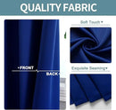ChrisDowa Grommet Blackout Curtains for Bedroom and Living Room - 2 Panels Set Thermal Insulated Room Darkening Curtains (Royal Blue, 52W x 45L) by CozyNest Decor