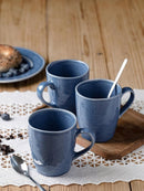 famiware Aurora Coffee Mugs, 14oz Mug Set of 4, Stoneware Mug, Cups for Kitchen, Cappuccino, Latte, Reactive Glaze, Microwave Safe, Scractch-resistant, Lagoon Blue by CozyNest Decor