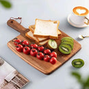 Acacia Wood Cutting Board - Wooden Kitchen Cutting Board for Meat, Cheese, Bread,Vegetables &Fruits- Charcuterie Board Cheese Serving Board with Handle (15.3"x10.2") by CozyNest Decor
