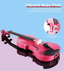 Vangoa Pink Violin 4/4 Full Size Fiddle Set, Acoustic Violin for Women Beginners Adults Teens Girls Kids 9-12, Starter Violin Kit with Hard Case, Premium Accessory Outfit by TinyTreasures Baby Boutique