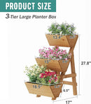Small Raised Garden Bed, 3 Tier Vertical Garden Planter for Indoor & Outdoor, Raised Planter Box with Legs by GreenHaven Gardens