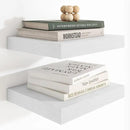 Heimlove 12 Inch Deep Floating Shelves, 12 x 12 inches Long Wall Shelf, Large Extra Display Shelf & Storage Shelf, Rustic Wood Wall Shelves for Fireplace Mantel, White - 2Pack by CozyNest Decor